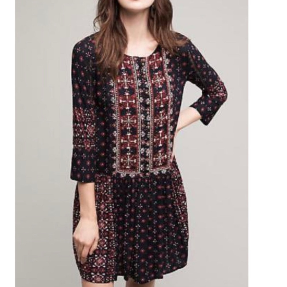 Anthropologie Vanessa Virginia Kaleidoscope Baby Doll Dress